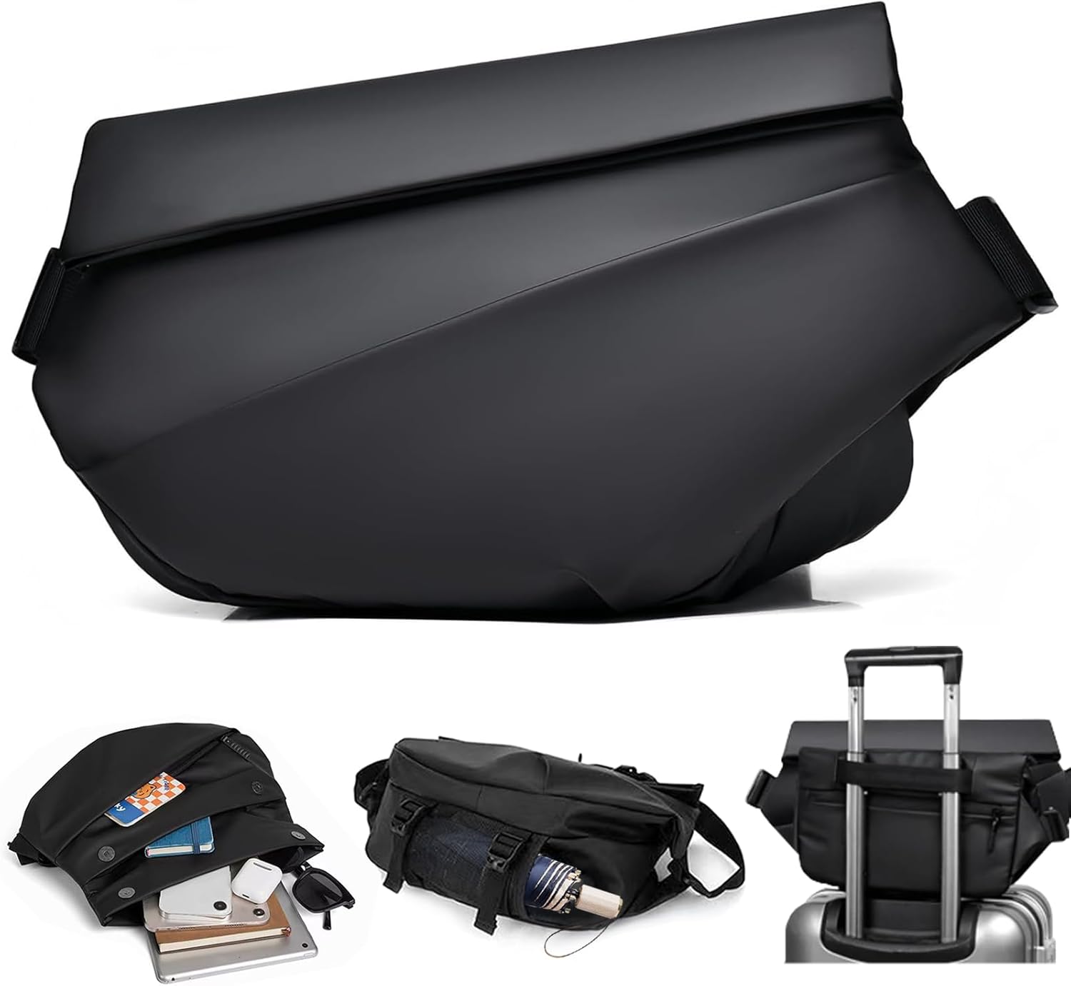 Cycling To Work - Erkekler için büyük Anti-Hırsızlık Crossbody Çanta