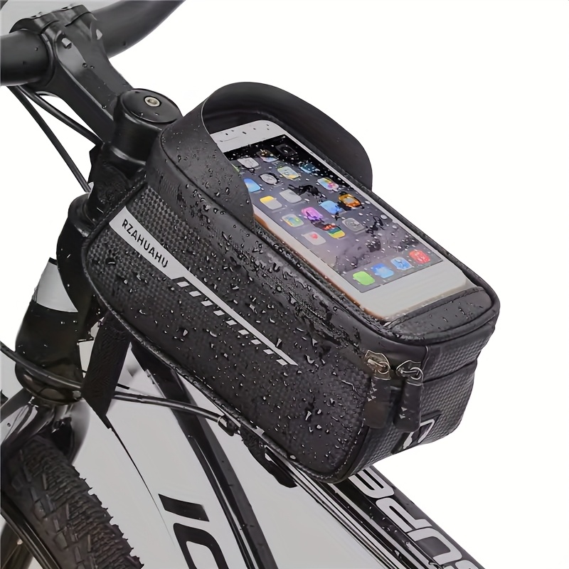 Commuter Biking - Şık Siyah Bisiklet Telefon Tutucu Çantası