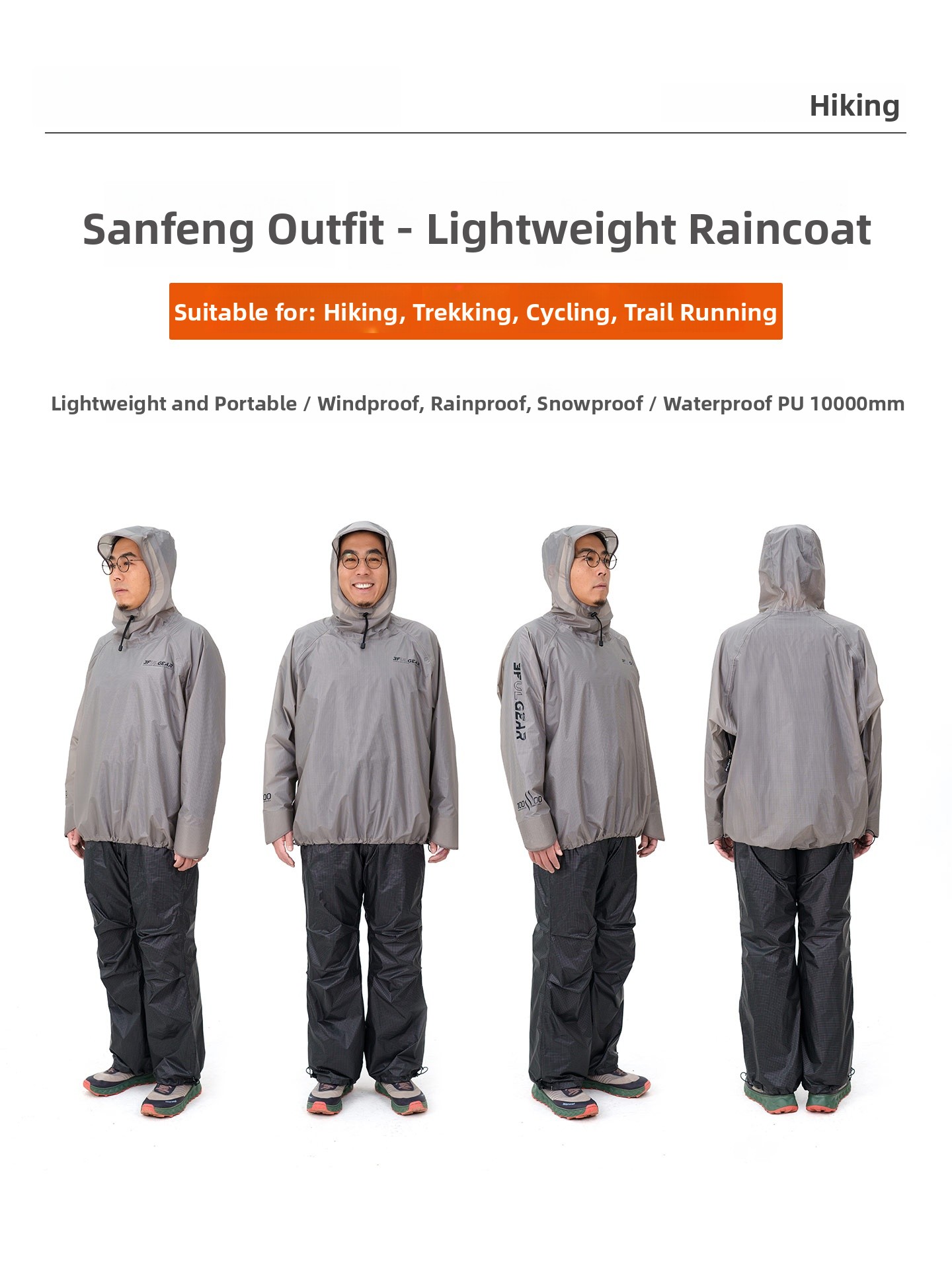 Cycling Commute Pants - 3FULGEAR Hafif Ayrılabilir Yağmurluk ve Pantolon