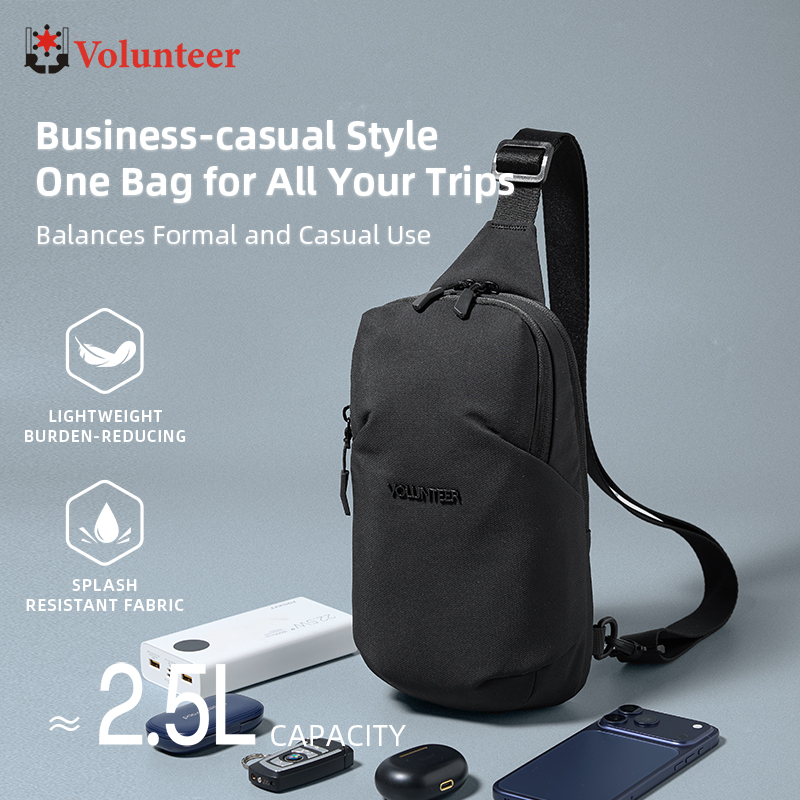 Cycling Commuter Bag - VOLUNTEER 2.5L Erkekler için Askılı Göğüs