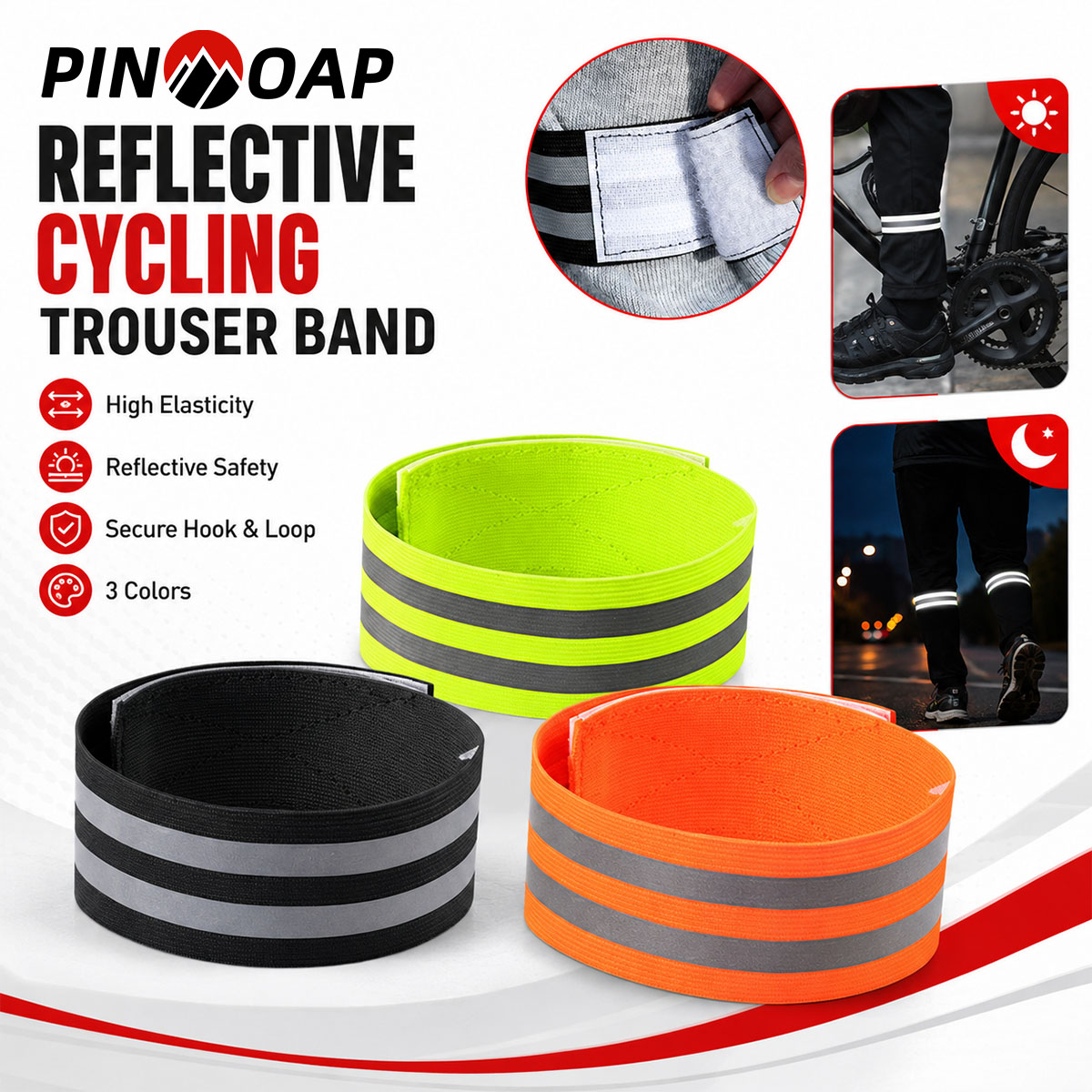 Cycling Commute Pants - PINMOAP 1/2PCS Bisiklet Pantolonu Bacak Kayışı