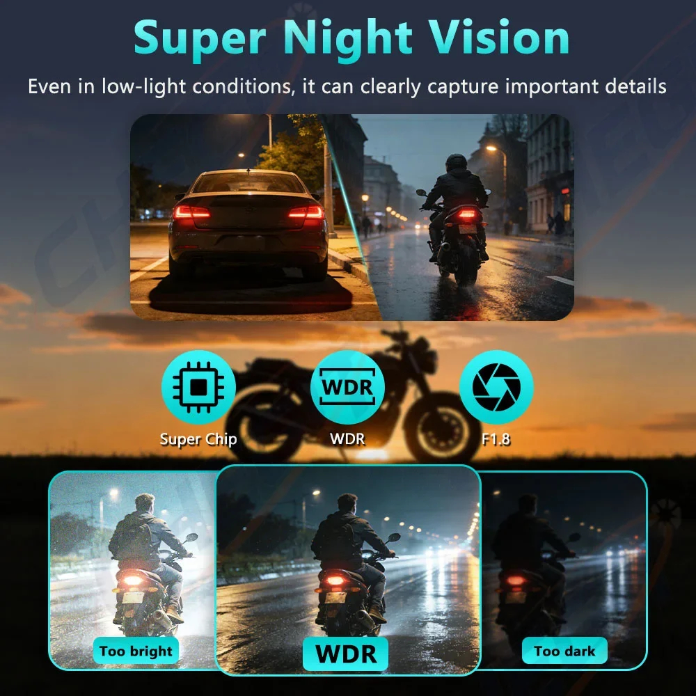 Motosiklet DVR 2K HD WiFi Su G - Cycling Loop incelemesi ve fiyatı